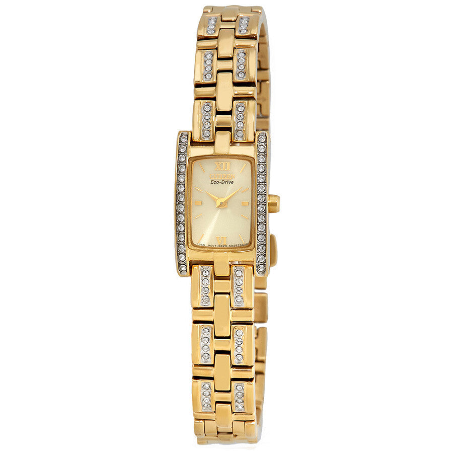 Citizen Silhouette Eco-Drive Champagne Dial Ladies Watch EG2352-52P - Dawson Watches