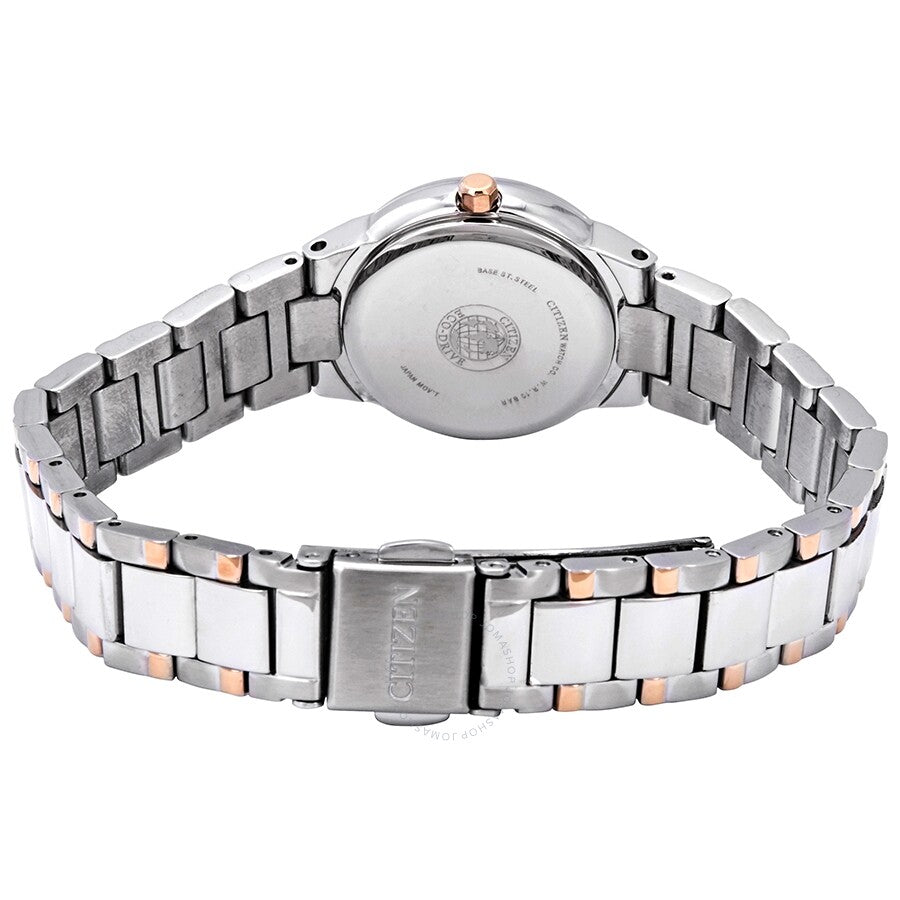 Citizen Silhouette Eco-Drive Mother of Pearl Dial Two-Tone Stainless Steel Ladies Watch EW1676-52D - Dawson Watches #3