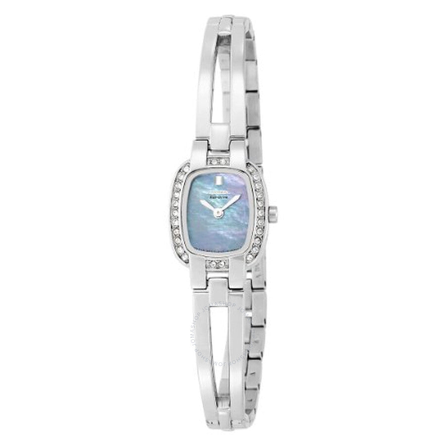 Citizen Silhouette Eco-Drive Mother of Pearl Dial Stainless Steel Bangle Ladies Watch EW9930-56Y - Dawson Watches