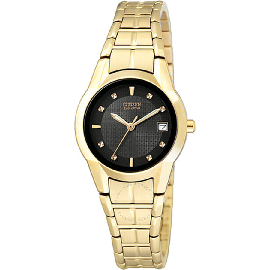 Citizen Silhouette Ladies Eco-Drive Gold-Tone Watch EW1412-54E - Dawson Watches