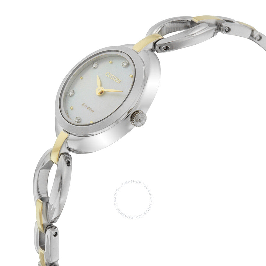 Citizen Silhouette White Mother of Pearl Dial Ladies Watch EX1434-55D - Dawson Watches #2
