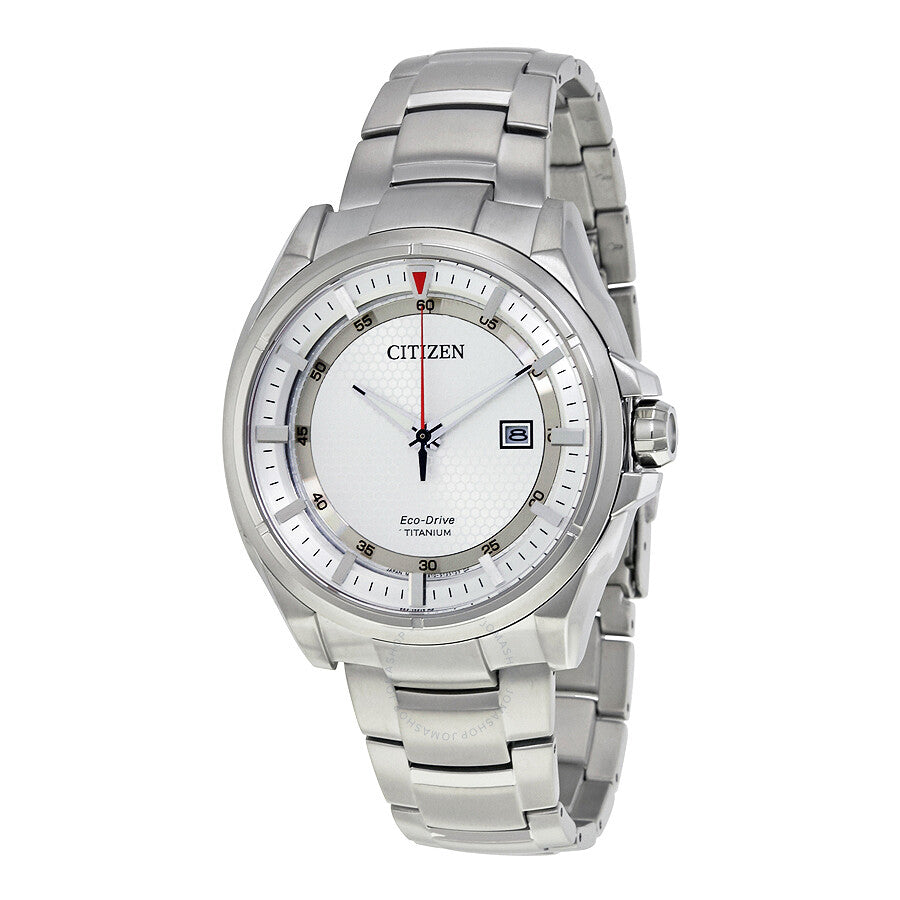 Citizen Eco-Drive Titanium Sapphire Crystal Silver Dial Men's Watch AW1400-52A - Dawson Watches