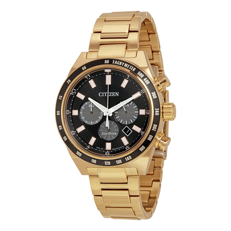 Citizen Sport Chronograph Eco-Drive Black Dial Men's Watch CA4203-54E - Dawson Watches