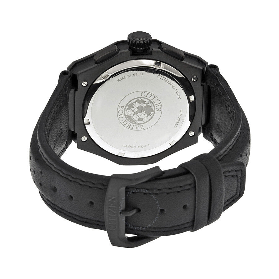 Citizen Sport Eco-drive Chronograph Black Dial Black IP Steel Men's Watch CA0315-01E - Dawson Watches #3