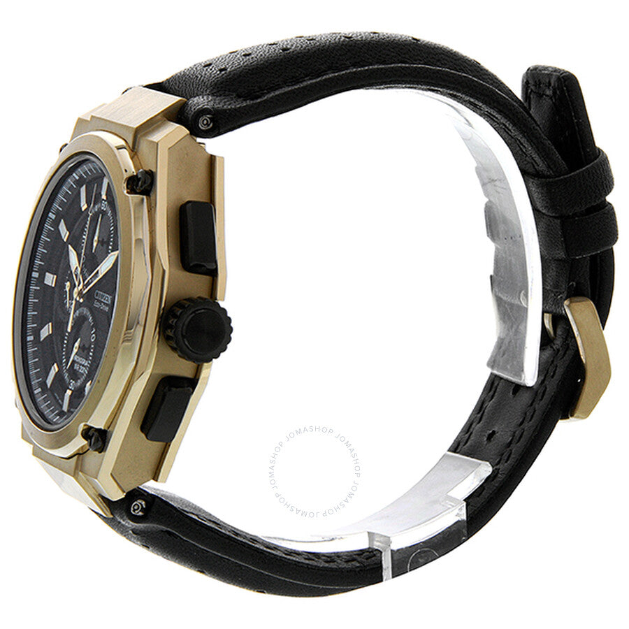 Citizen Sport Eco-Drive Chronograph Black Dial Rose Gold-Tone Men's Watch CA0313-07E - Dawson Watches #3