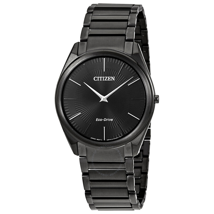 Citizen Stiletto Eco-Drive Black Dial Men's Watch AR3075-51E - Dawson Watches
