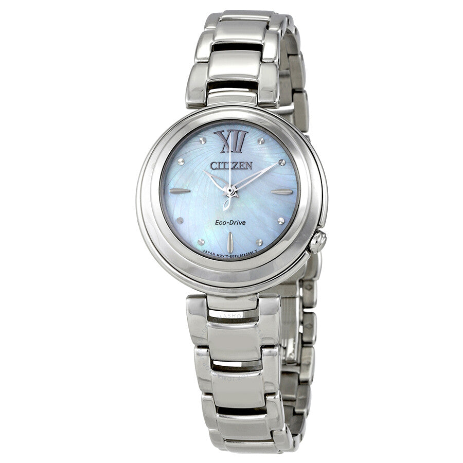 Citizen Sunrise Eco-Drive Mother of Pearl Stainless Steel Ladies Watch EM0330-55D - Dawson Watches