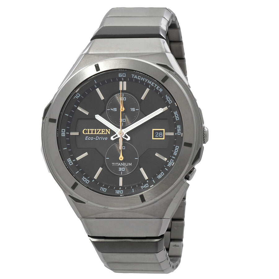 Citizen Super Titanium Armor Chronograph Black Dial Men's Watch CA7058-55E - Dawson Watches
