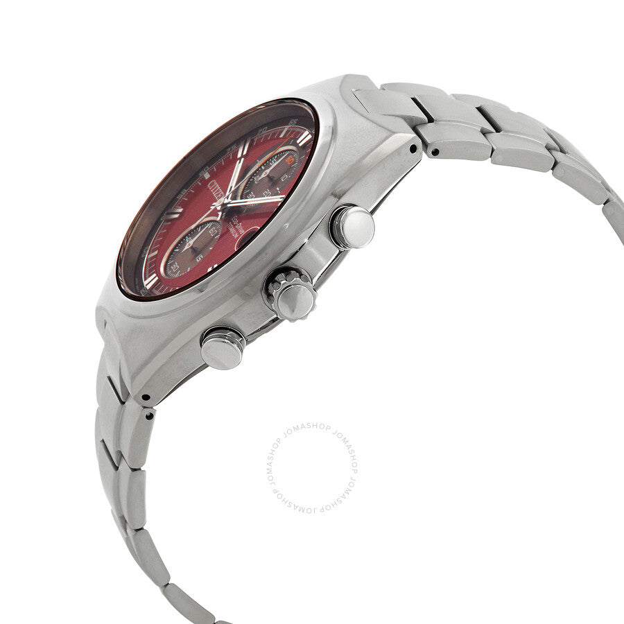 Citizen Super Titanium Chronograph Eco-Drive Red Dial Men's Watch CA7090-87X - Dawson Watches #2