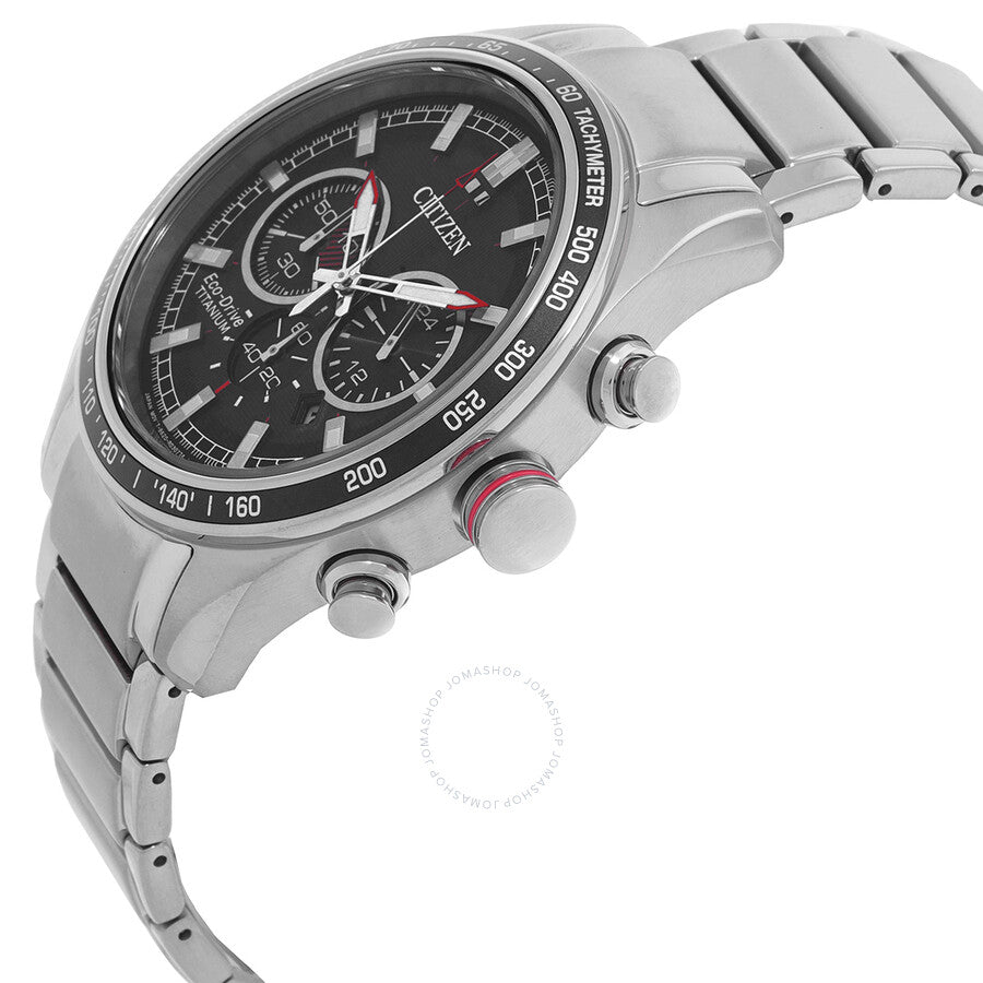 Citizen Super Titanium Eco-Drive Chronograph Black Dial Men's Watch CA4491-82E - Dawson Watches #2
