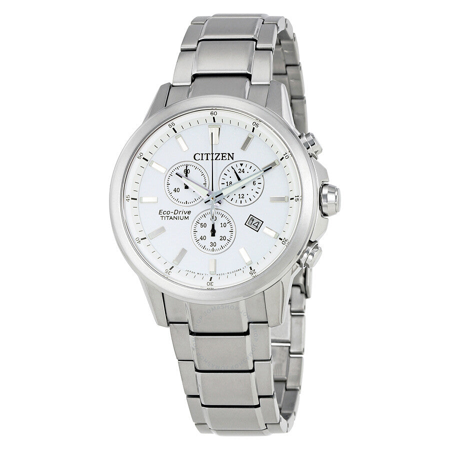 Citizen TI + IP Chronograph Silver Dial Men's Watch AT2340-56A - Dawson Watches