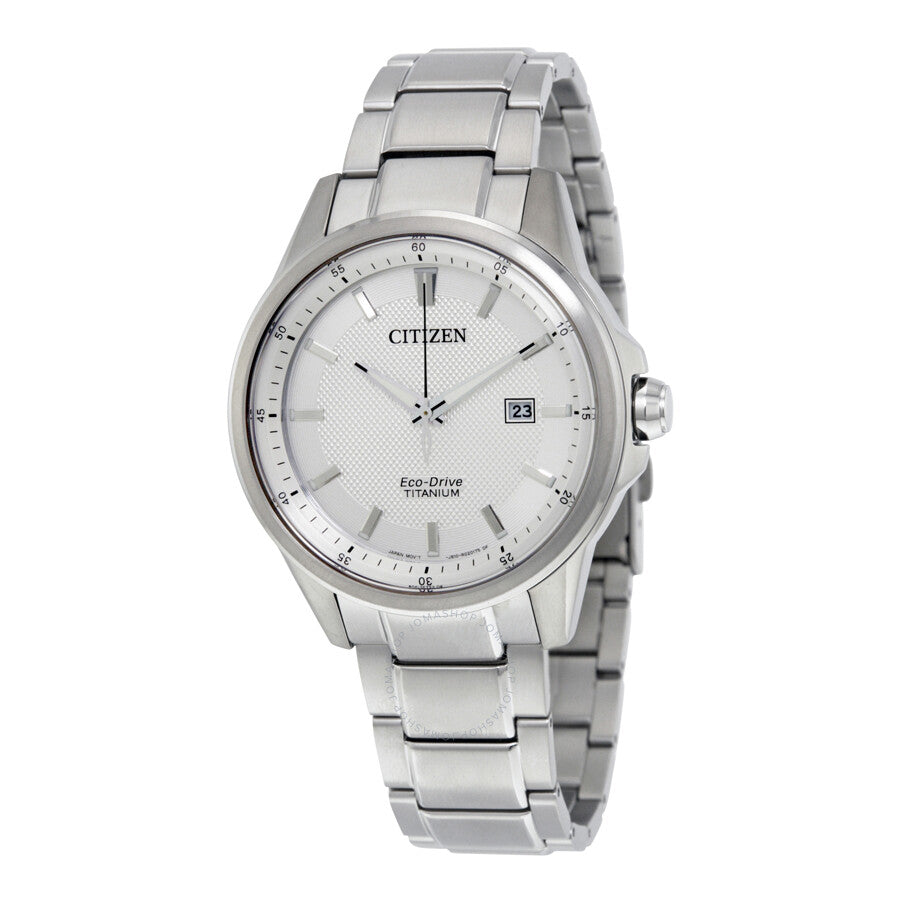 Citizen TI + IP Eco-Drive Silver Dial Men's Watch AW1490-50A - Dawson Watches
