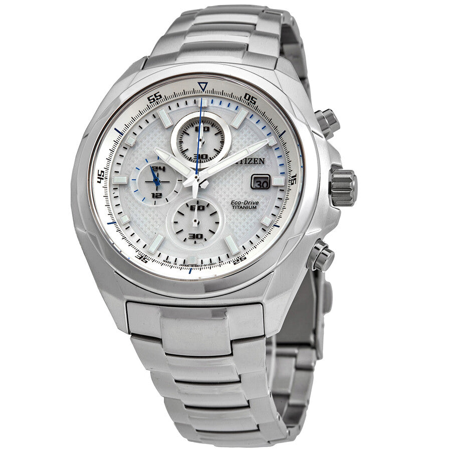 Citizen Titanium Eco-Drive Chronograph Silver Dial Men's Watch CA0190-56B - Dawson Watches