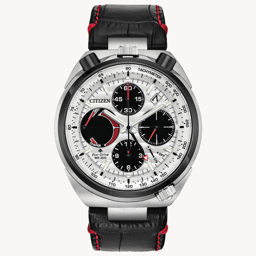 Citizen Tsuno Chrono Racer Alarm Chronograph Silver Dial Men's Watch AV0071-03A - Dawson Watches
