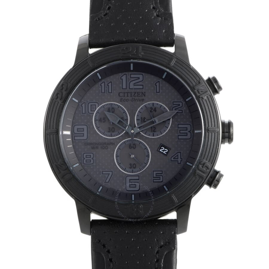 Citizen WDR Chronograph Automatic Black Dial Men's Watch AT2205-01E - Dawson Watches