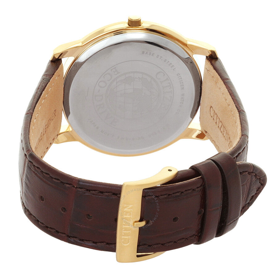 Citizen White Dial Brown Leather Men's Watch AW1212-10A - Dawson Watches #3