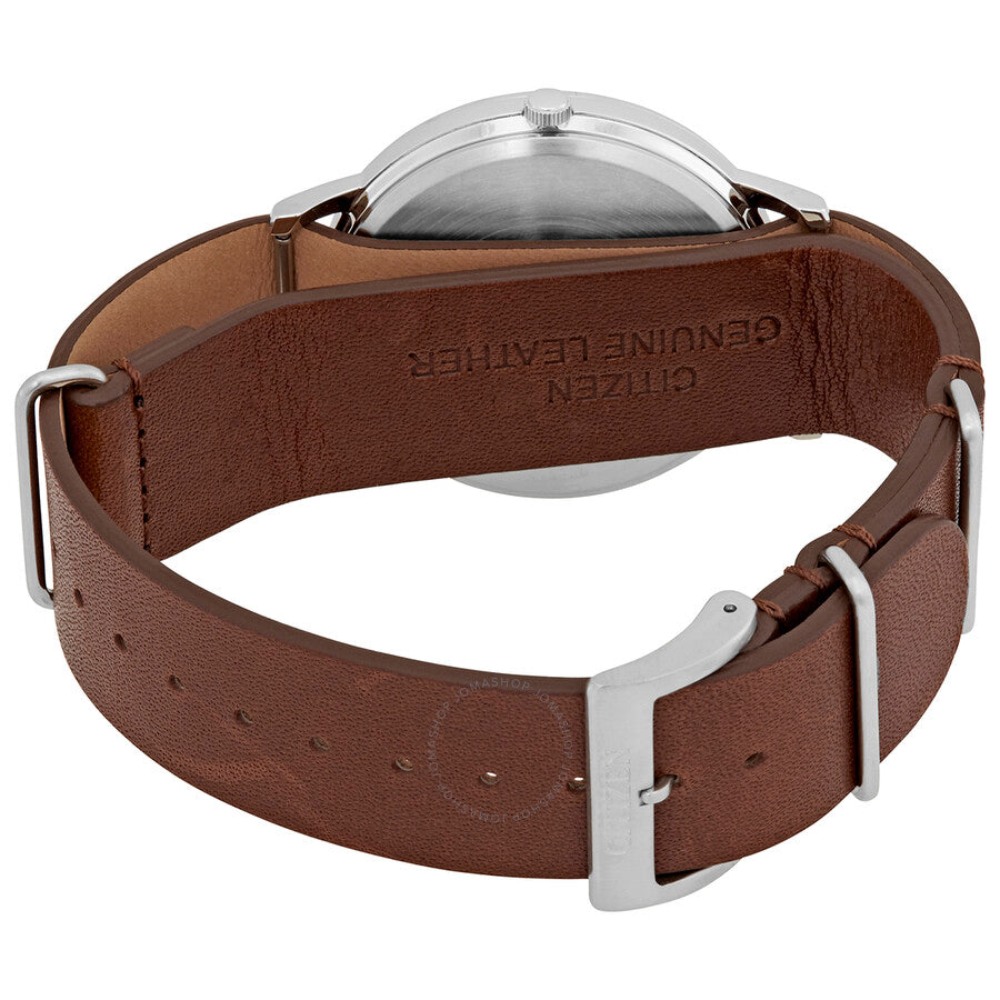 Citizen White Dial Brown Leather Men's Watch BJ6501-28A - Dawson Watches #3