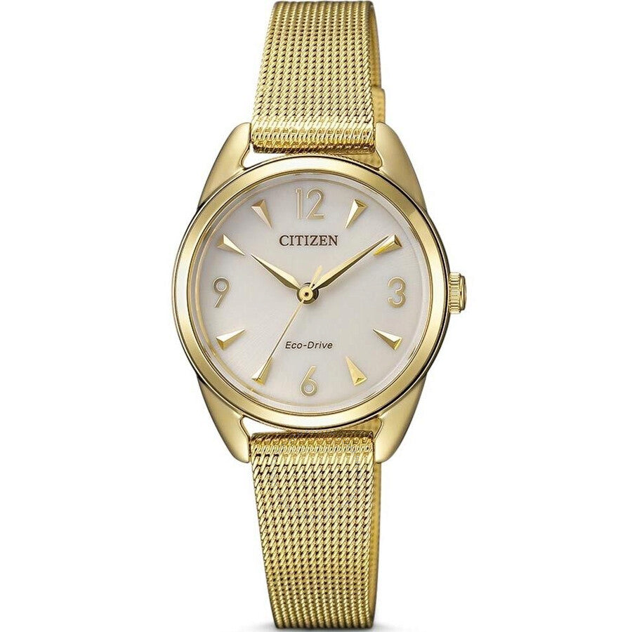 Citizen Eco-Drive White Dial Gold-tone Mesh Ladies Watch EM0687-89P - Dawson Watches