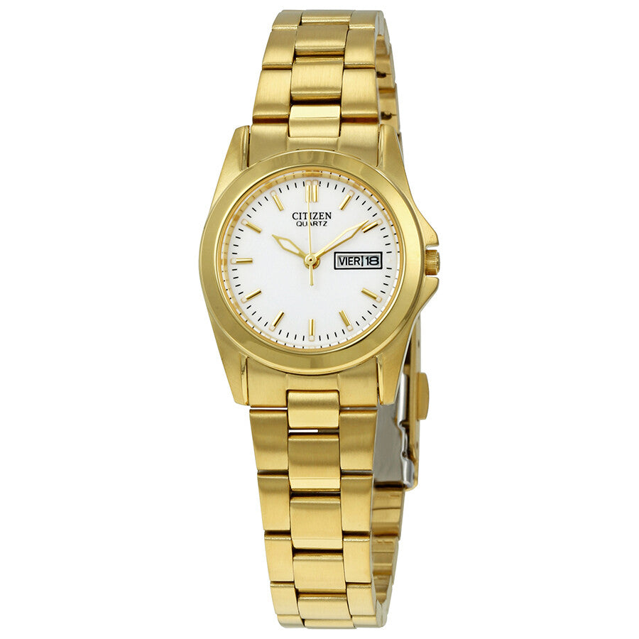Citizen White Dial Gold-tone Ladies Watch EQ0562-54A - Dawson Watches