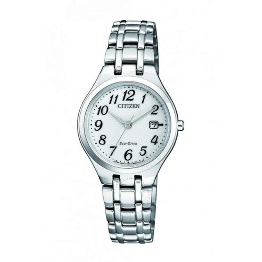 Citizen Eco-Drive White Dial Stainless Steel Ladies Watch EW2480-83A - Dawson Watches