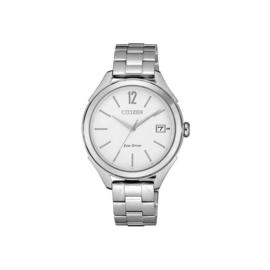 Citizen Eco-Drive White Dial Stainless Steel Ladies Watch FE6141-86A - Dawson Watches