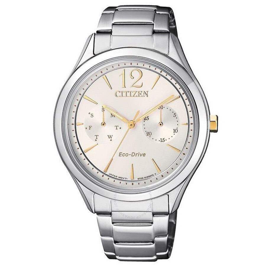 Citizen Eco-Drive White Dial Stainless Steel Ladies Watch FD4024-87A - Dawson Watches