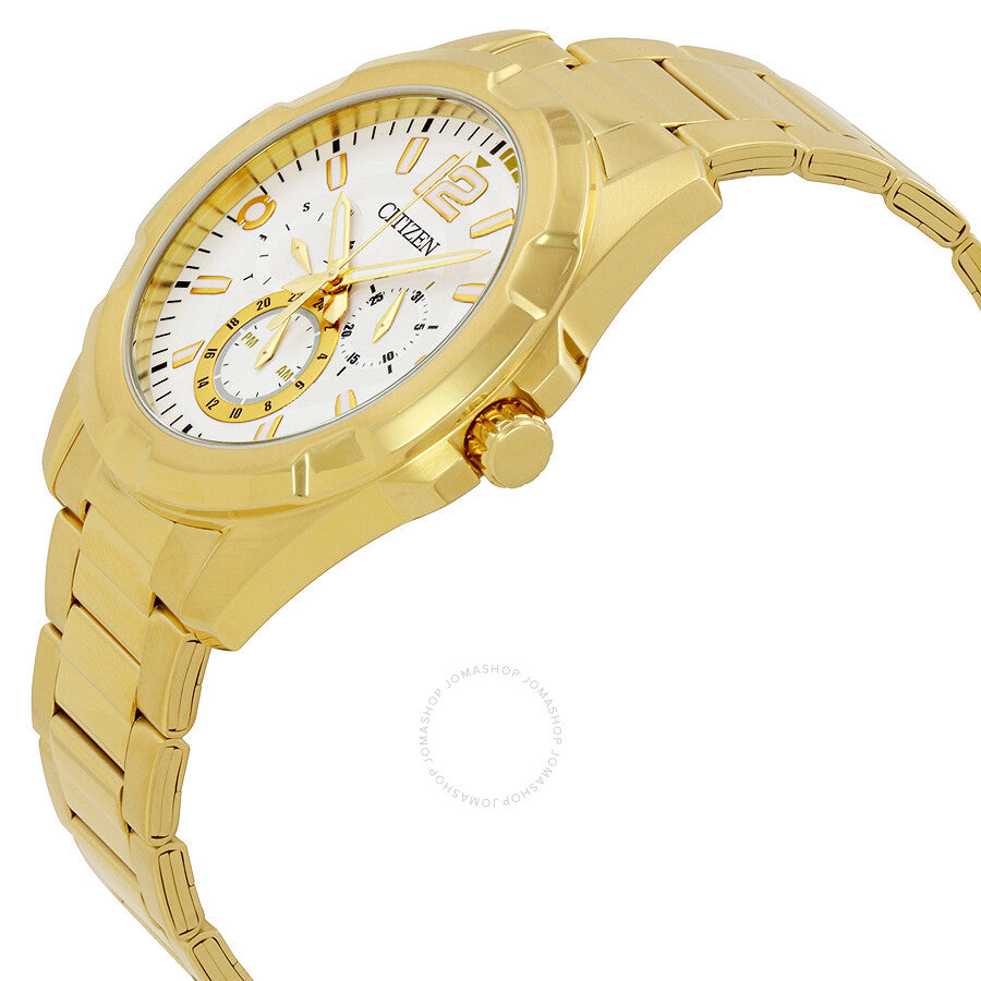 Citizen White Dial Men's Gold Tone Watch AG8332-56A - Dawson Watches #2