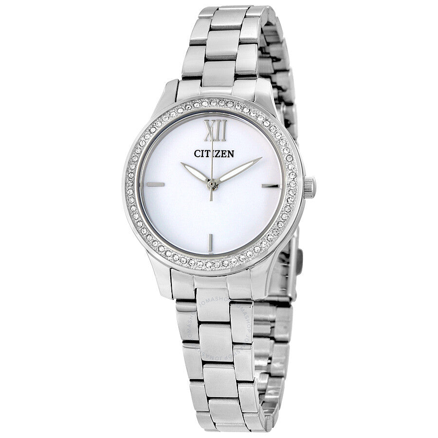 Citizen White Dial Stainless Steel Ladies Watch EL3081-58A - Dawson Watches