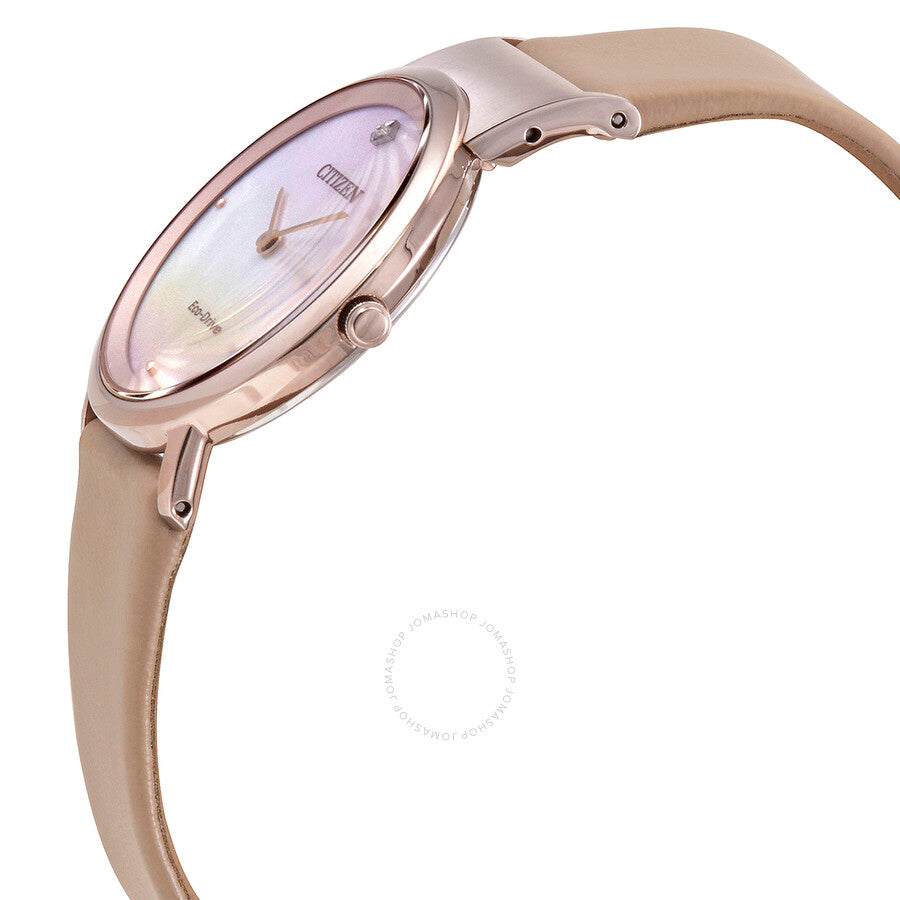 Citizen White Mother of Pearl Dial Ladies Watch EG7073-16Y - The Watches Men & Co #2