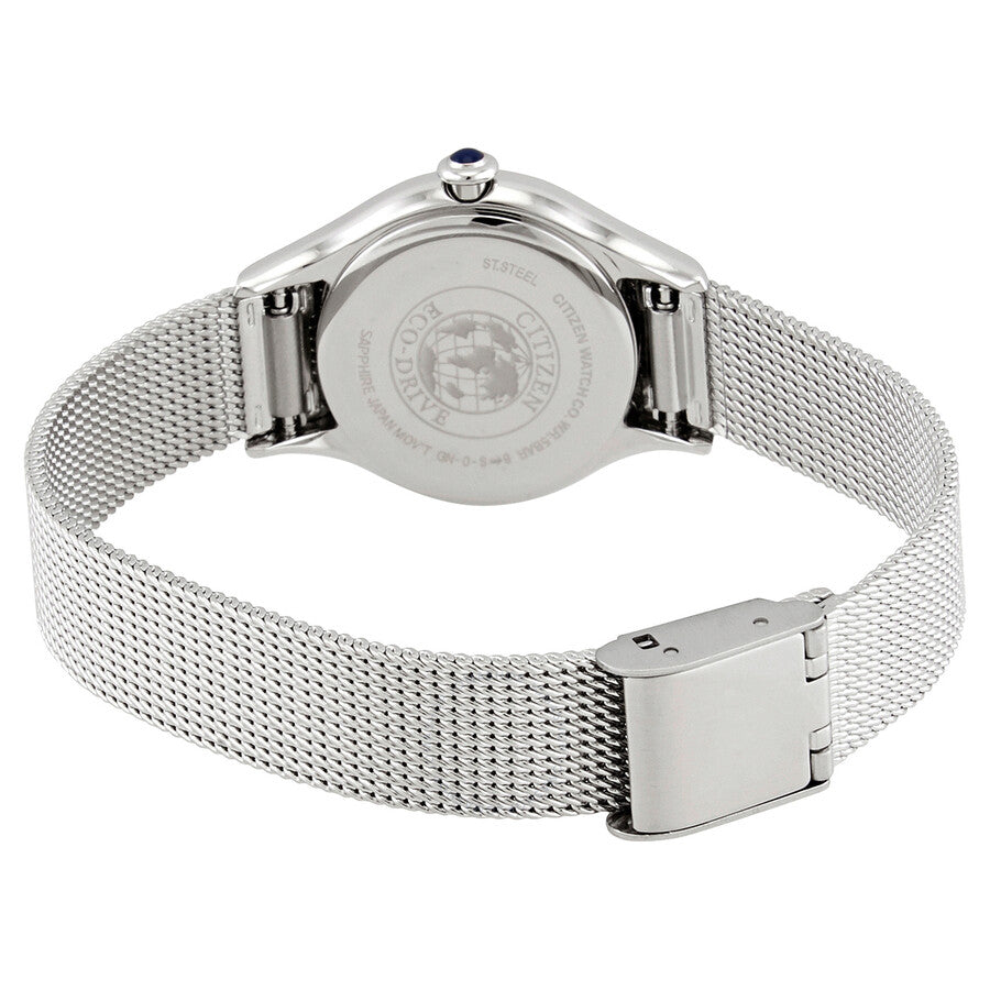 Citizen White Mother of Pearl Dial Stainless Steel Mesh Ladies Watch EM0780-83D - Dawson Watches #3