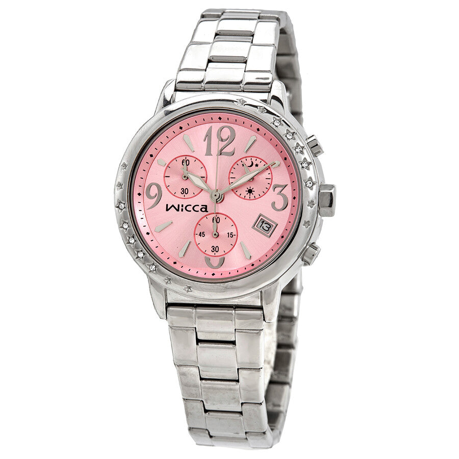 Citizen Wicca Chronograph Quartz Pink Dial Ladies Watch BM1-113-91 - Dawson Watches