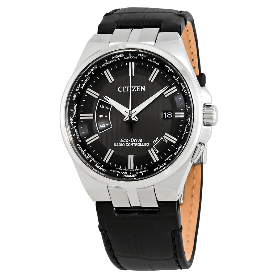 Citizen World Time A-T Perpetual Black Dial Men's Watch CB0160-00E - Dawson Watches
