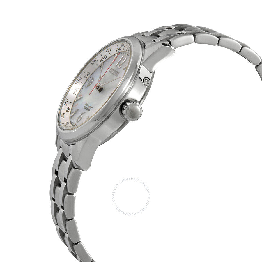 Citizen World Time Mother of Pearl Dial Ladies Watch FC8001-87D - Dawson Watches #2