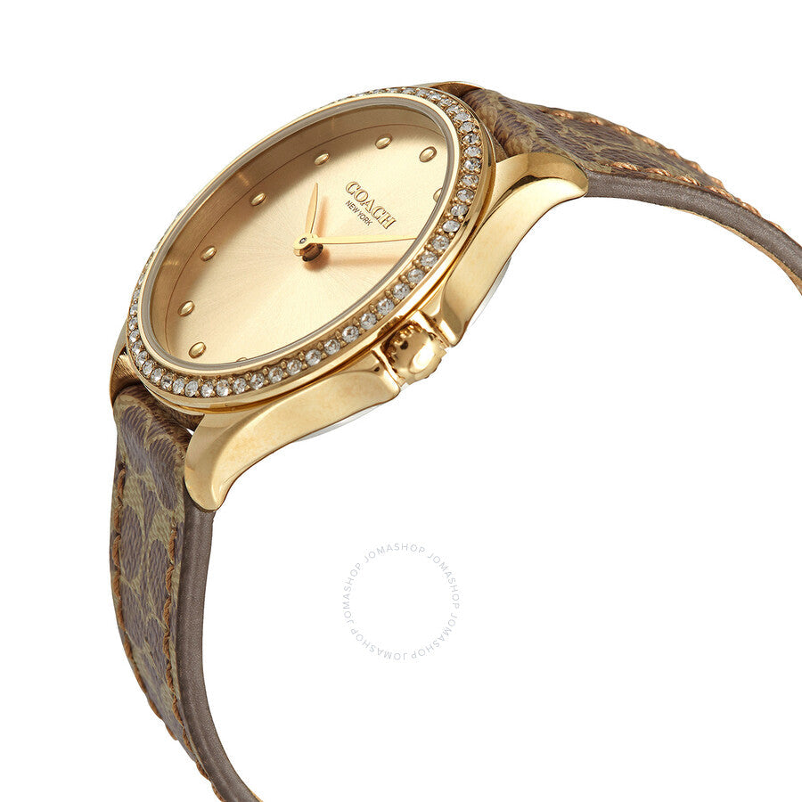 Coach Astor Quartz Crystal Gold Dial Ladies Watch 14503218 - Dawson Watches #2