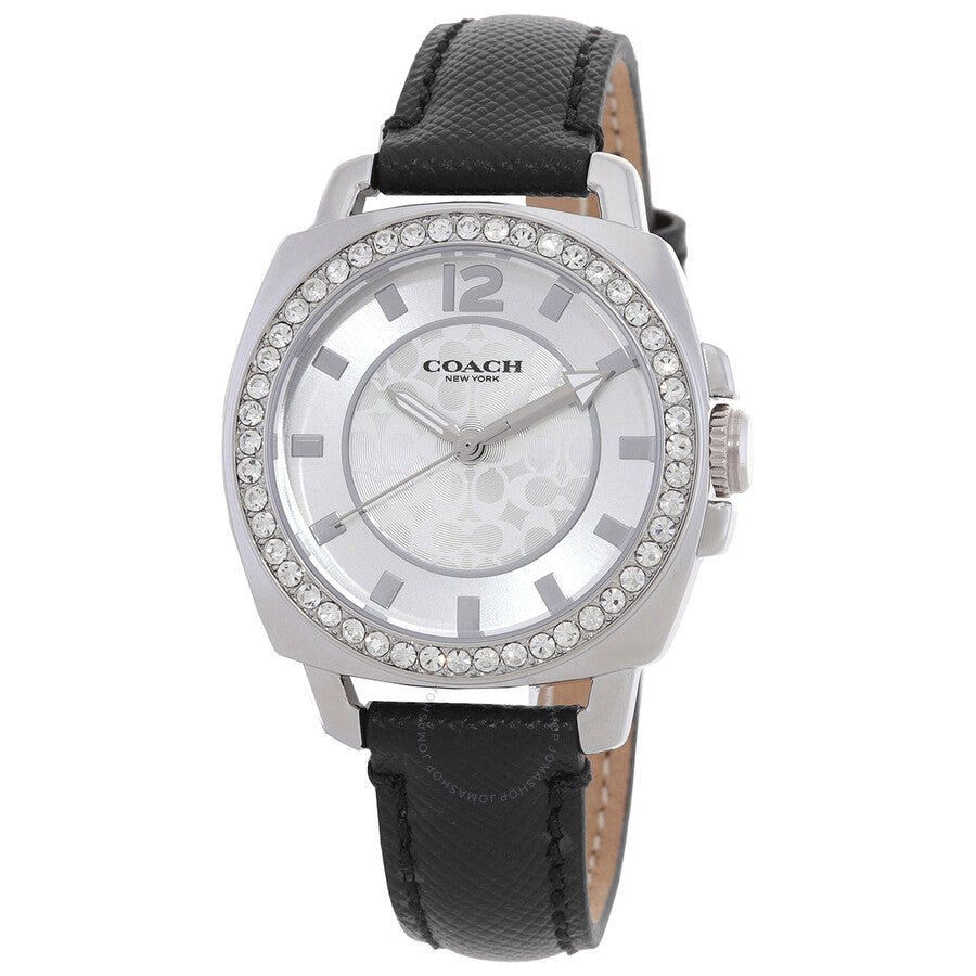 Coach Boyfriend Quartz Crystal Silver Dial Ladies Watch 14503152 - Dawson Watches