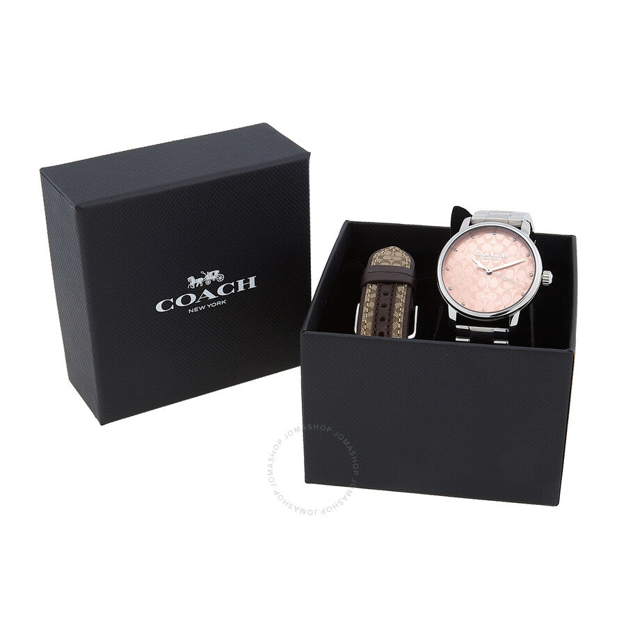 Coach Grand Quartz Pink Dial Watch & Strap Gift Set 14000088 - Dawson Watches #4
