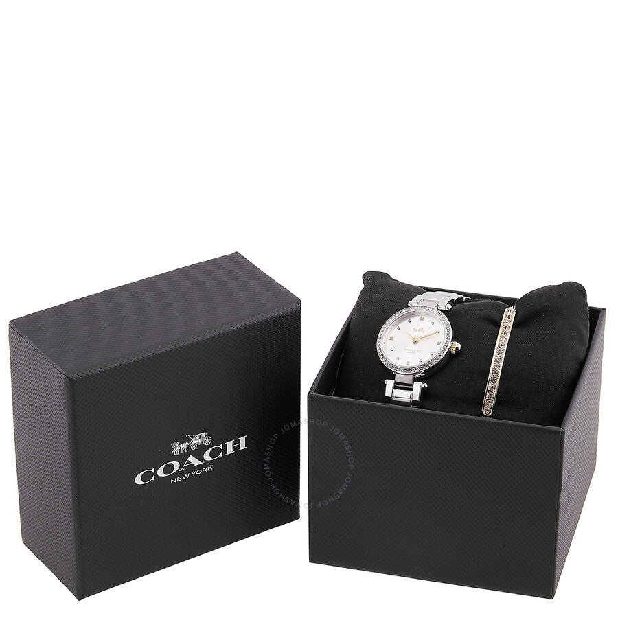 Coach Park Quartz Crystal Silver White Ladies Watch 14000092 - Dawson Watches #4