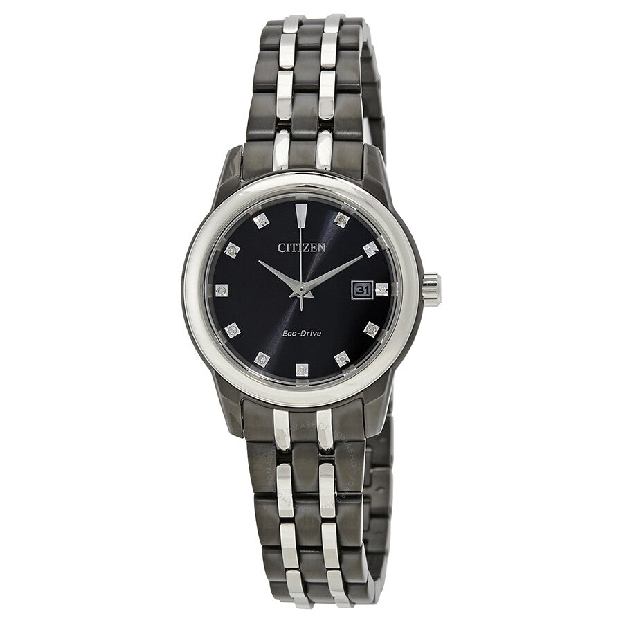 Citizen Corso Black Diamond Dial Ladies Watch EW2398-58E - Dawson Watches #3