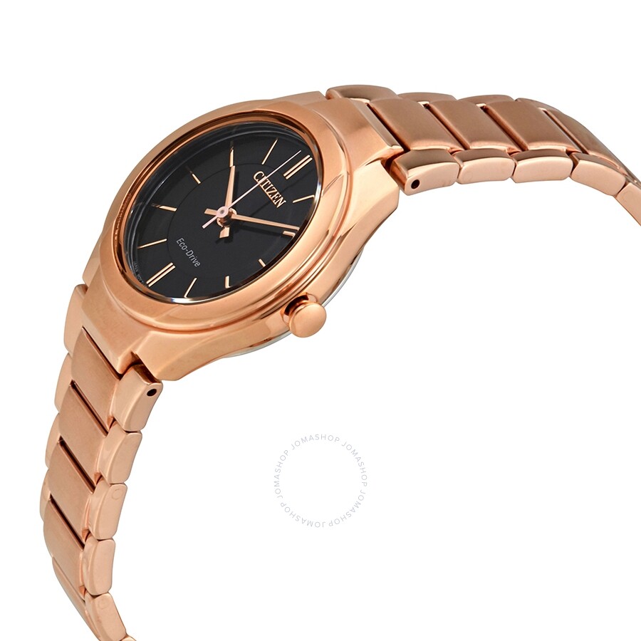 Citizen Paradigm Black Dial Rose Gold-tone Ladies Watch FE2093-54E - Dawson Watches