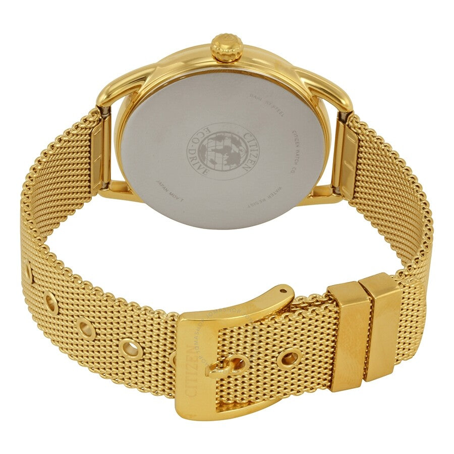 Citizen Drive Black Dial Gold-tone Mesh Ladies Watch FE6082-59E - Dawson Watches