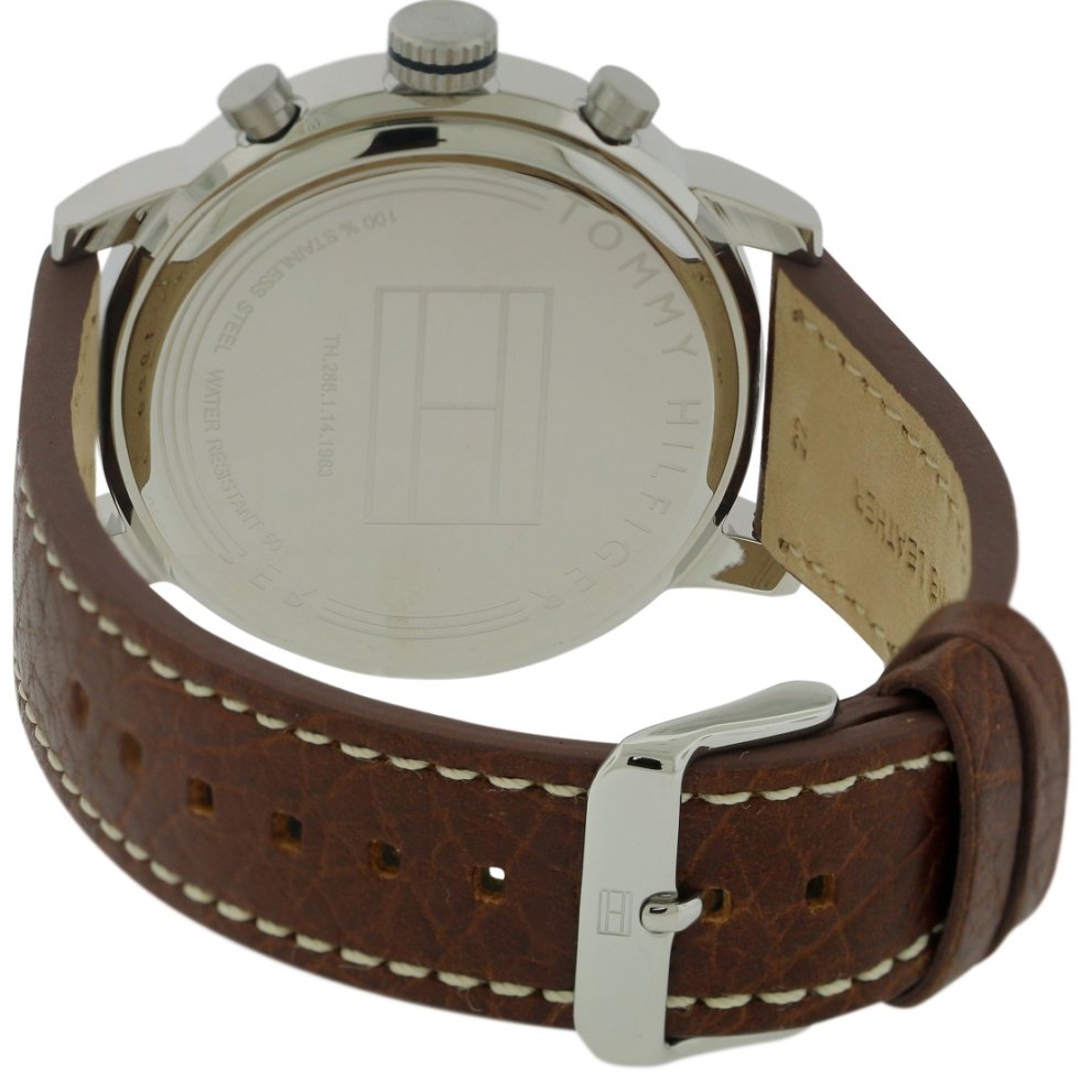 Tommy Hilfiger Beige Dial Leather Strap Men's Watch 1791230