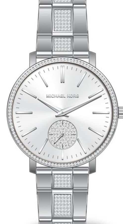 Michael Kors Jaryn Pave Silver Tone Women's Watch  MK3600 - Dawson Watches