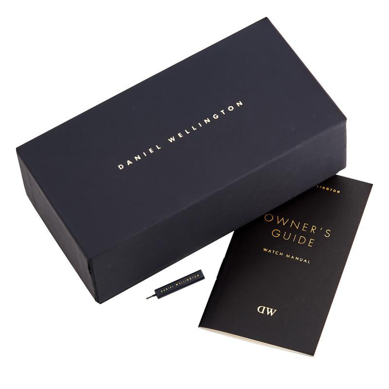 Daniel Wellington Classic Cornwall 36mm White Dial Black Gold Watch - DW00100259