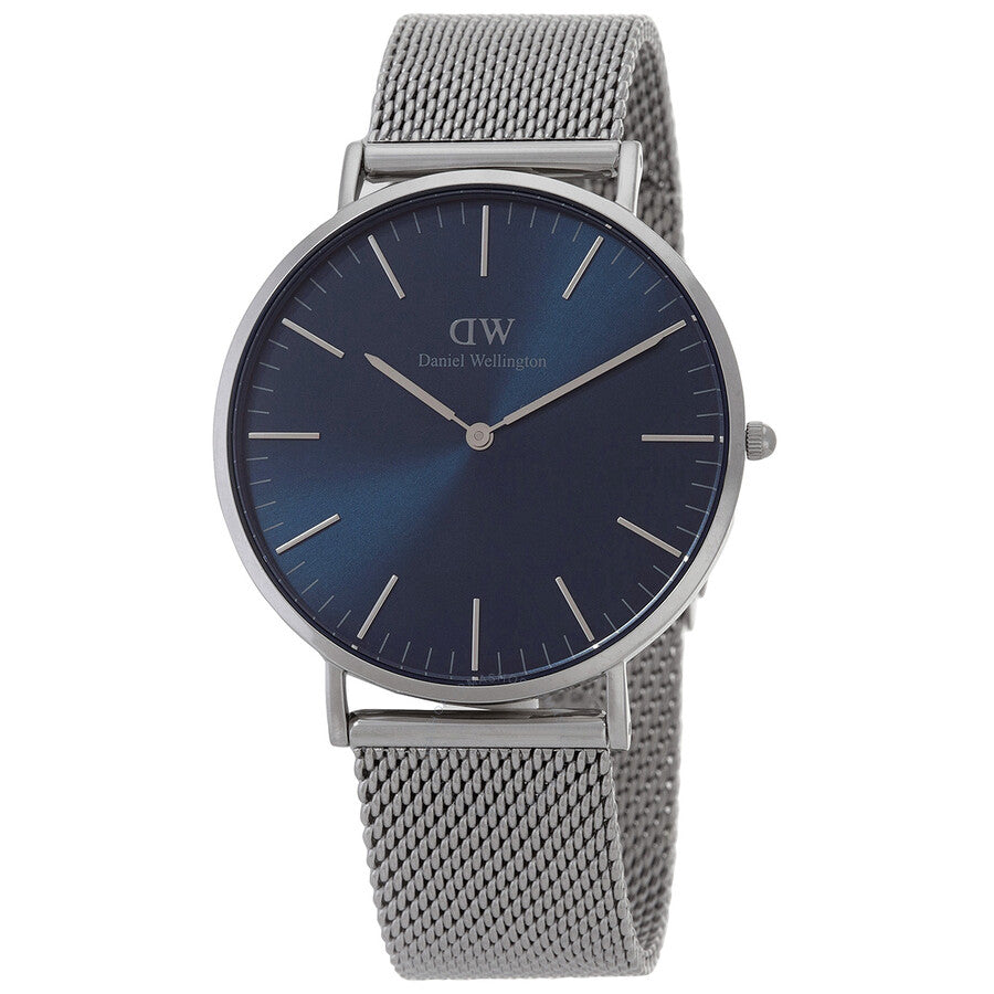 Daniel Wellington Classic Mesh Arctic Quartz Blue Dial Men's Watch DW00100628 - Dawson Watches