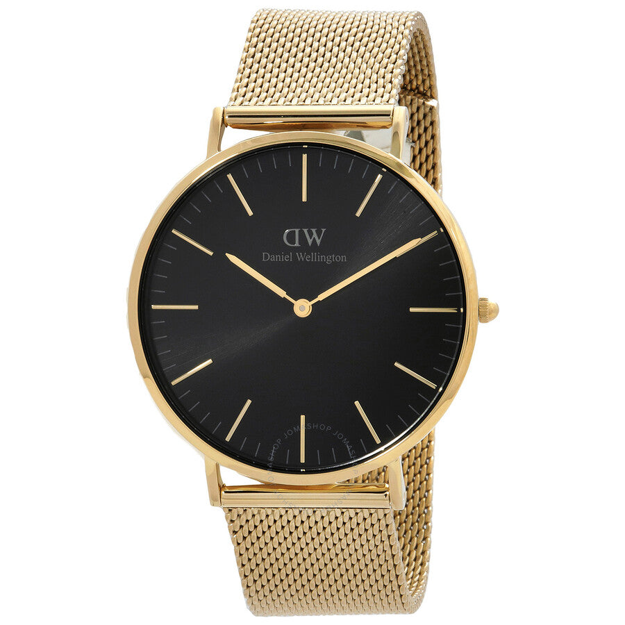 Daniel Wellington Classic Mesh Onyx Quartz Black Dial Men's Watch DW00100631 - Dawson Watches