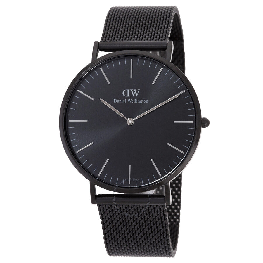 Daniel Wellington Classic Mesh Onyx Quartz Black Dial Men's Watch DW00100632 - Dawson Watches