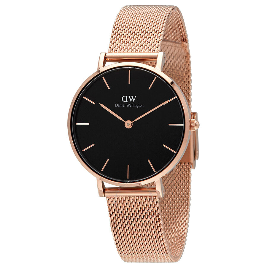 Daniel Wellington Classic Petite Melrose Black Dial Ladies Watch DW00100161 - Dawson Watches