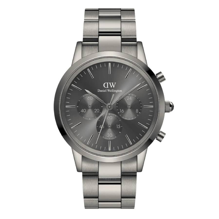Daniel Wellington Iconic Chronograph Link Graphite Quartz Watch DW00100643 - Dawson Watches
