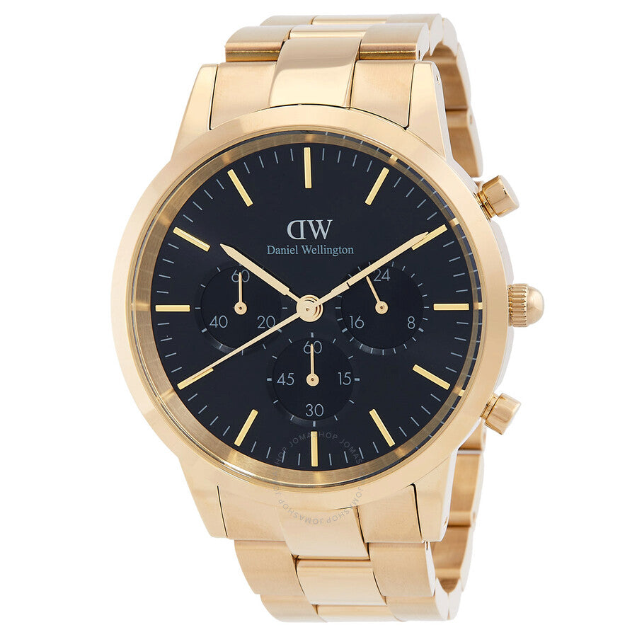 Daniel Wellington Iconic Chronograph Quartz Black Dial Watch DW00100641 - Dawson Watches