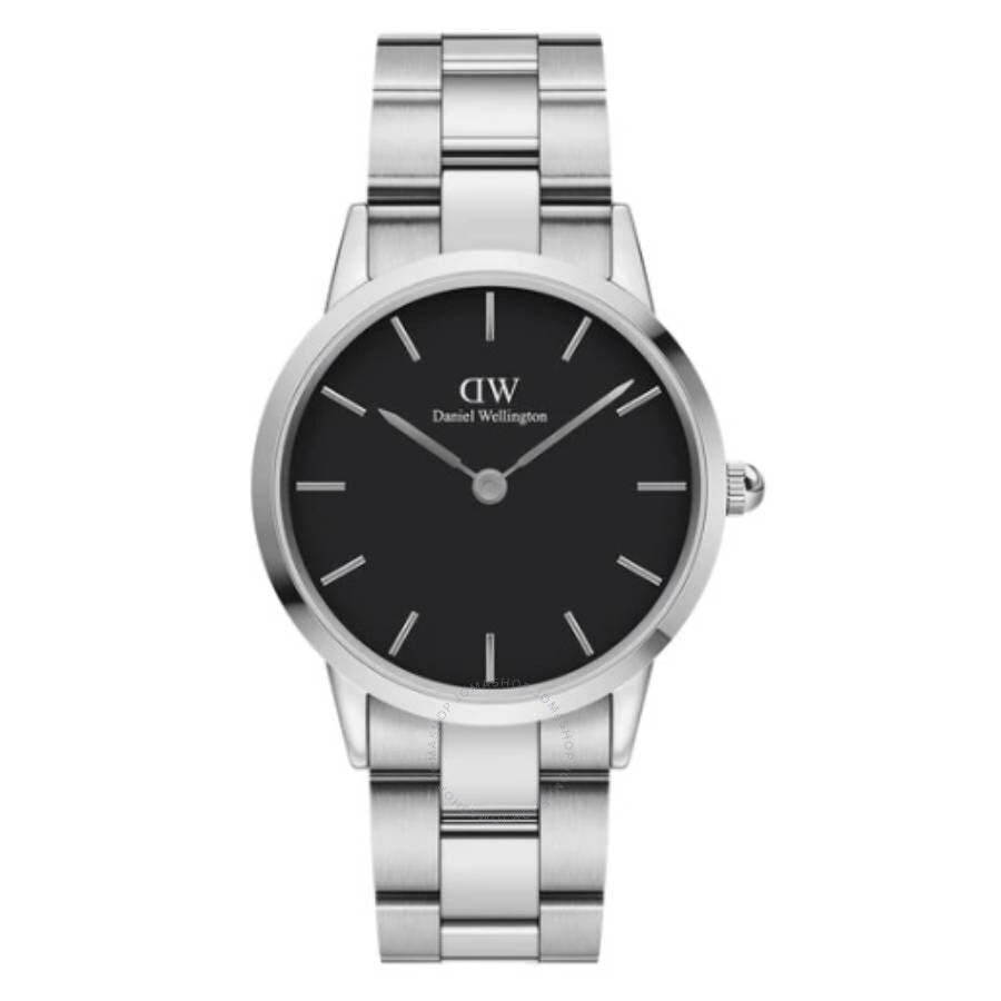Daniel Wellington Iconic Link Quartz Black Dial Ladies Watch DW00100208 - Dawson Watches
